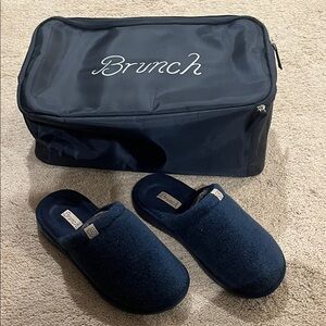 Brunch Navy Blue Women's Slippers